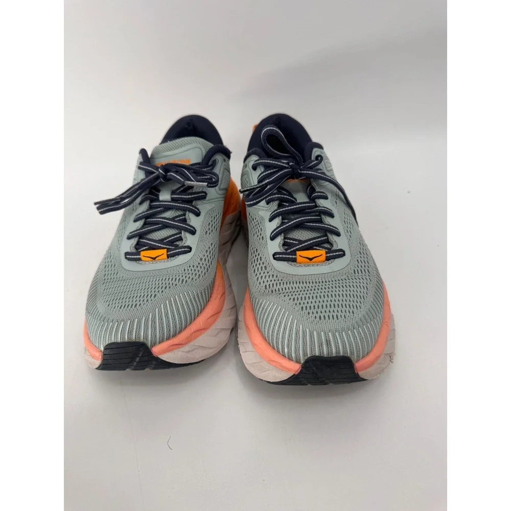 Hoka One One Bondi 7 Running Shoes Women 7 Blue Orange Max Cushion Road Runner